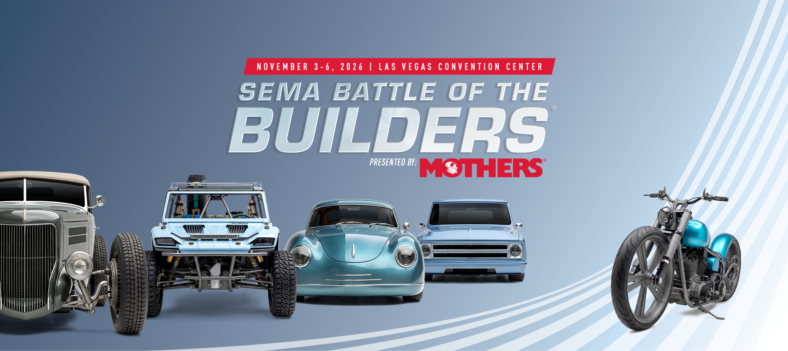 Battle of the Builders - group of cool cars and trucks from various eras.