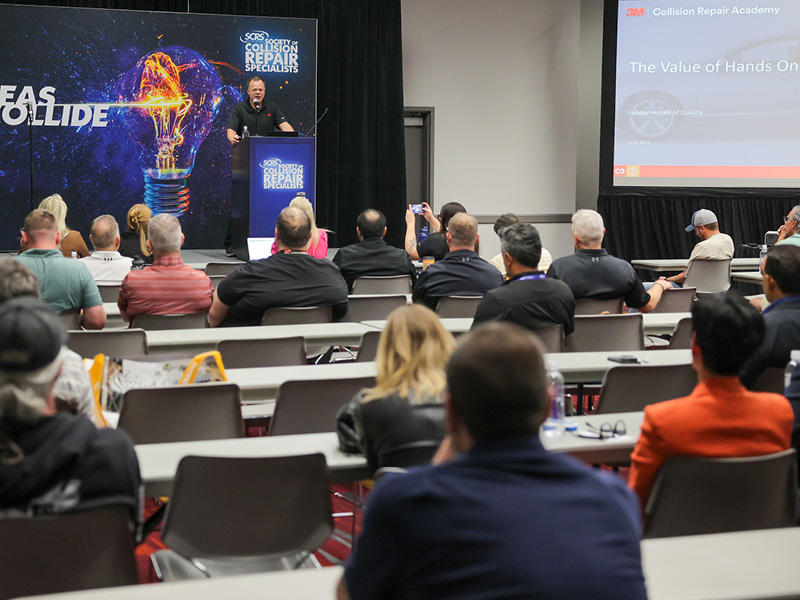 Attendees in a SEMA Show Education training session