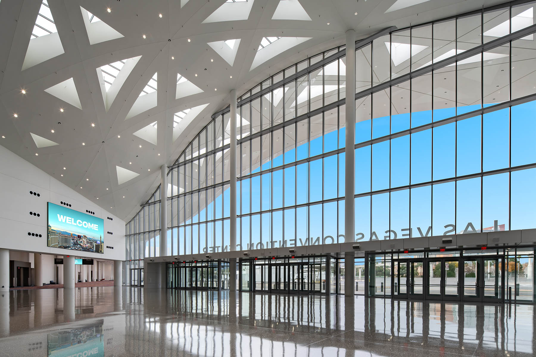 LVCC Grand Lobby Facing Exterior