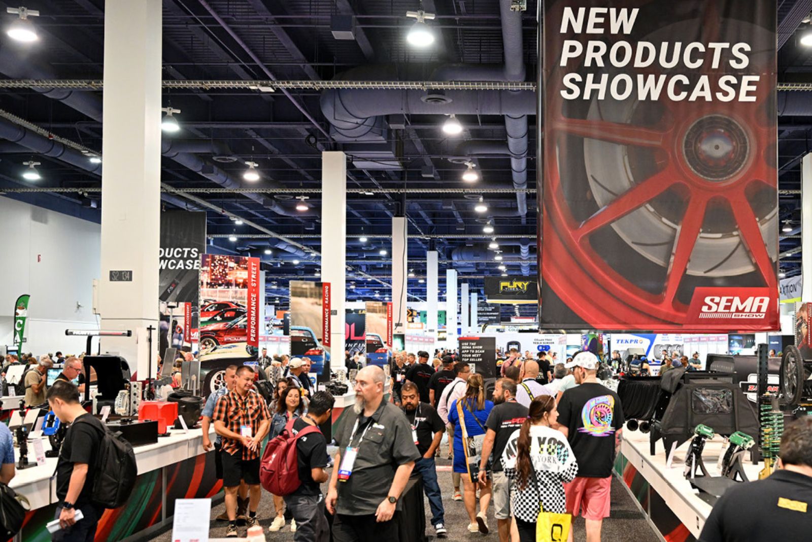 View of New Products Showcase displays
